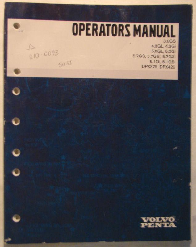 Volvo penta- operators manual- 2000- 96 pages