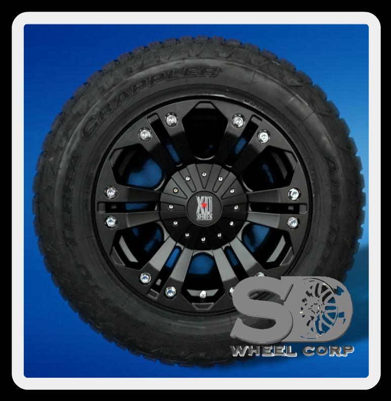 18" black xd monster with 275/65/18 nitto terra grappler tires wheels rims