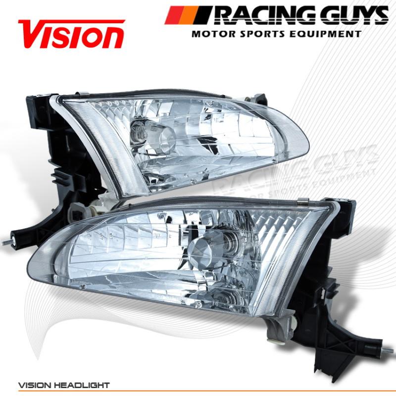 Euro style vision head lights lamp replacement driver+passenger side new pair