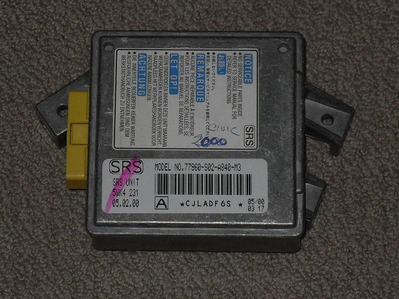 99-00 civic ex 4dr. airbag srs control module computer 77960-s02-a840-m3 oem