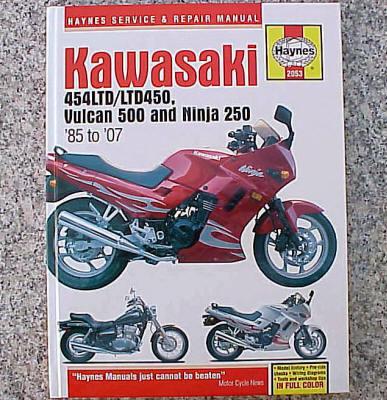 1985-2007 kawasaki ninja 250 vulcan 500 repair manual