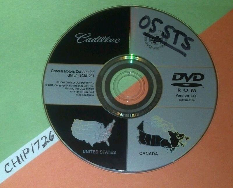 10381281 1.00 navigation dvd cd 2005 2006 cadillac sts-v chevy corvette z06 zr1