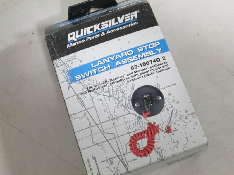 New mercury quicksilver lanyard stop switch assy 87-19674q2 