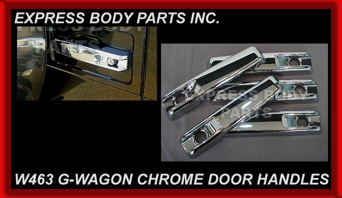 Mercedes g-wagon w463 g g63 g500 g550 g55 door handle chrome set 5 pieces new 