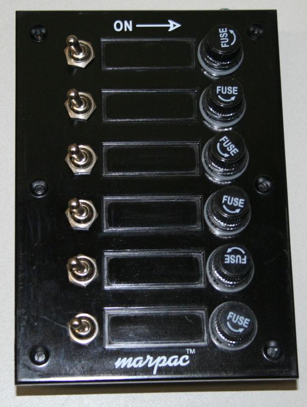 6 gang fused marine switch panel 