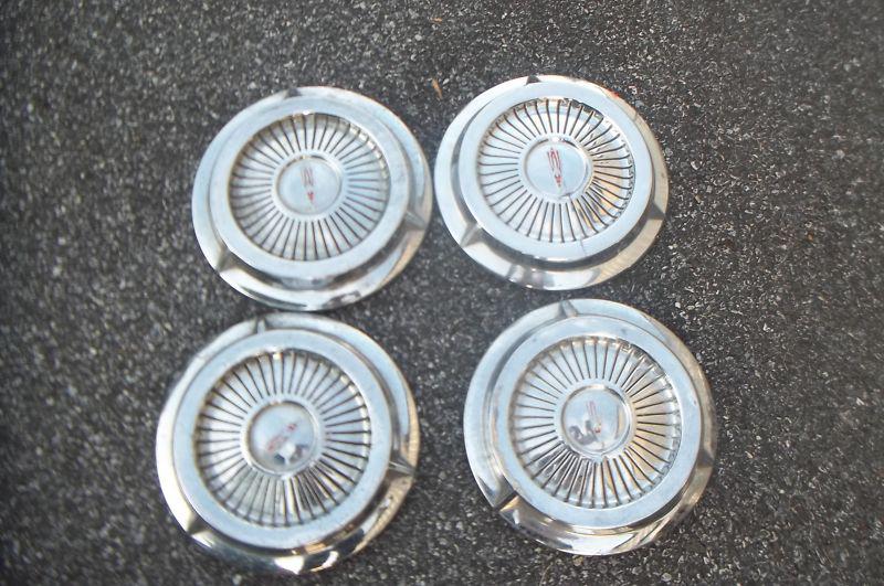 Oem oldsmobile hubcaps dog dish wheel covers hub caps nice set of 4 