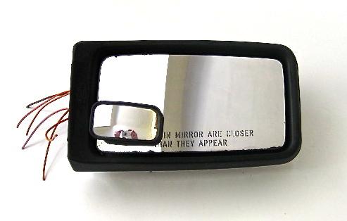 Jaguar xj6 passenger side view mirror w/ magnifier chrome right power 87-94 euc