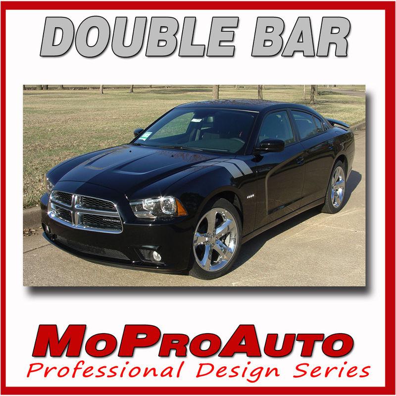 2011 dodge charger double bar hash side decals graphics pro grade 3m vinyl 744