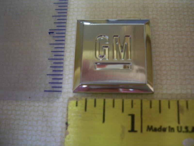 Gm square emblem symbol logo chrome badge oem used original genuine