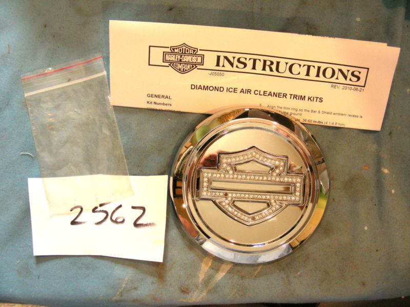 Item # 2562 harley diamond ice air cleaner trim for 08 later dyna