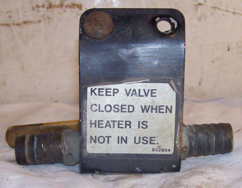 Heater water shut-off valve off of a cushman truckster model # 898464-9010 27 hp
