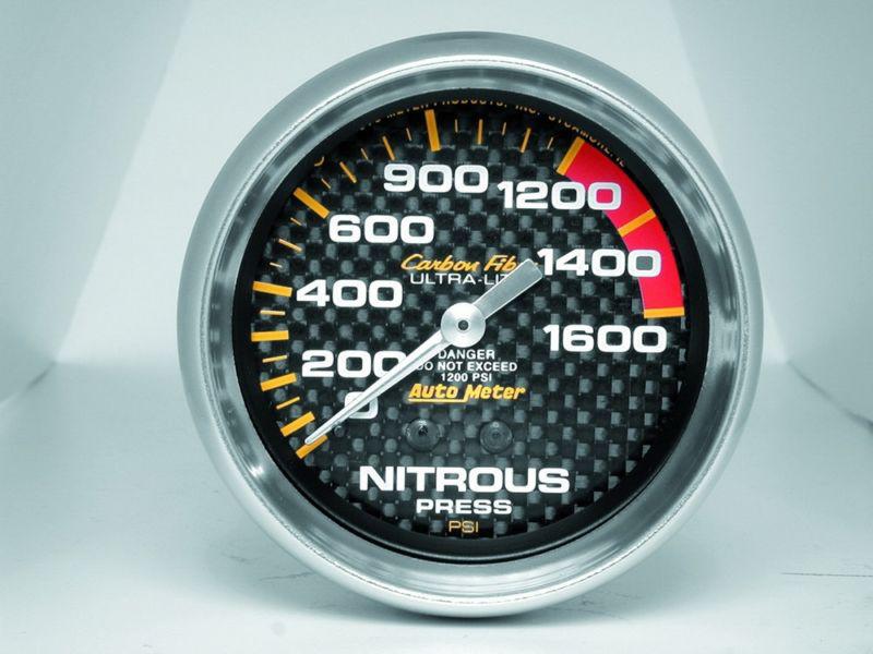 Auto meter 4828 carbon fiber ultra-lite 0-2,000 psi, 2 5/8"  analog gauges -