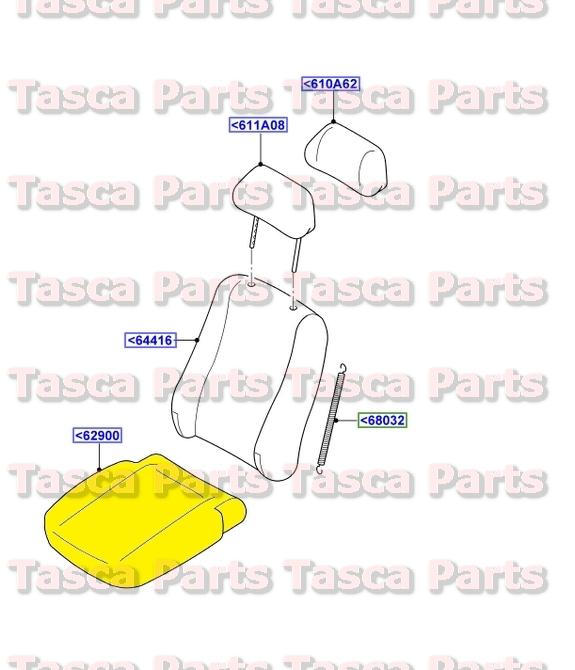 New oem rh & lh front leather seat cushion cover kit 3 or 5 sedan 2005 focus