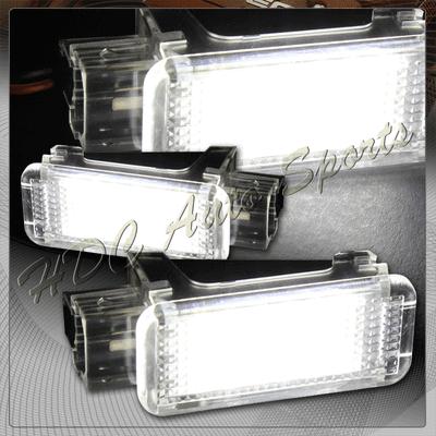 2x audi compartment courtesy footwell step under door white smd led lights lamps