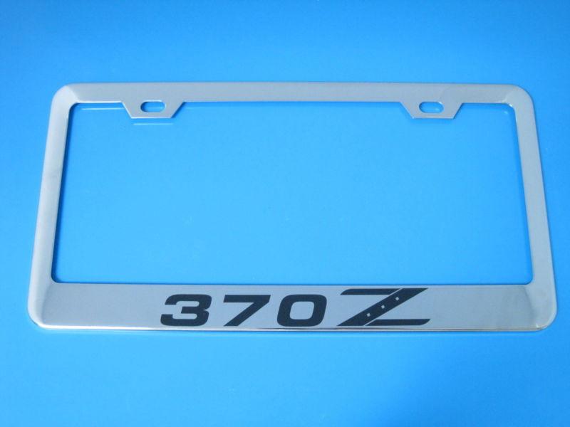Nissan 370z 370 z superior chrome license frame + screw caps