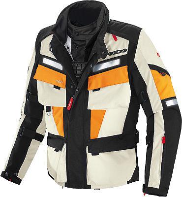 New spidi marathon adult leather jacket, black/orange, large/lg