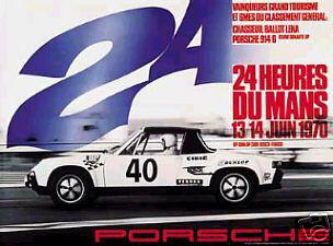 Porsche 914-6 winner 24 hrs of lemans porsche factory racing  poster  new