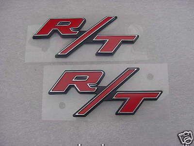 Dodge red r/t emblems for late models