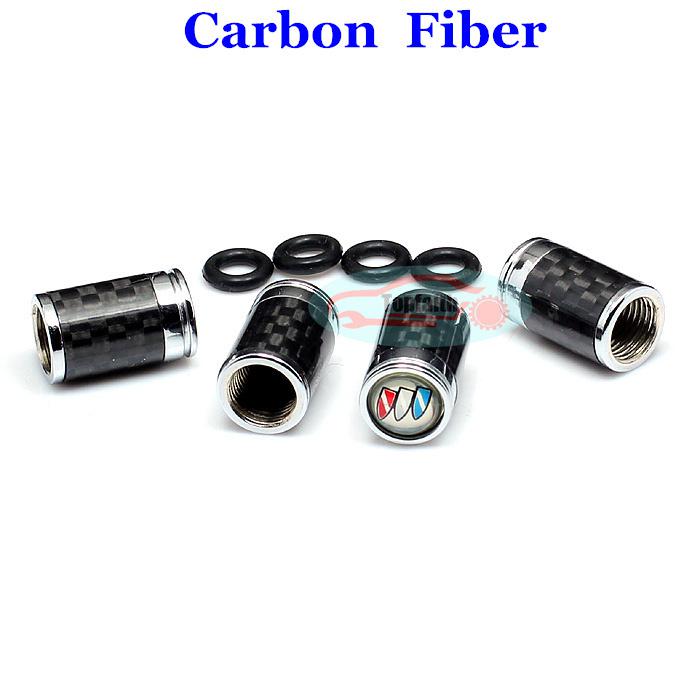 Carbon fiber airtight wheel air tyre tire valve caps gasket for regal enclave