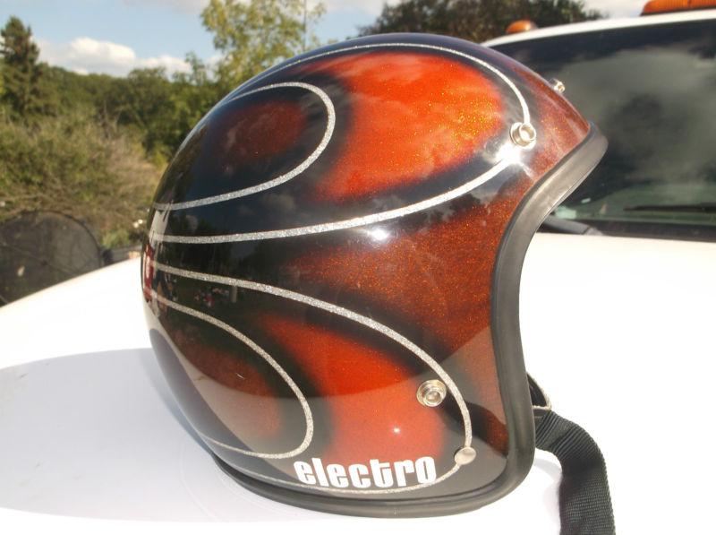 Awesome electro helmet metalflake mulitcolor orange brown cool pro series 