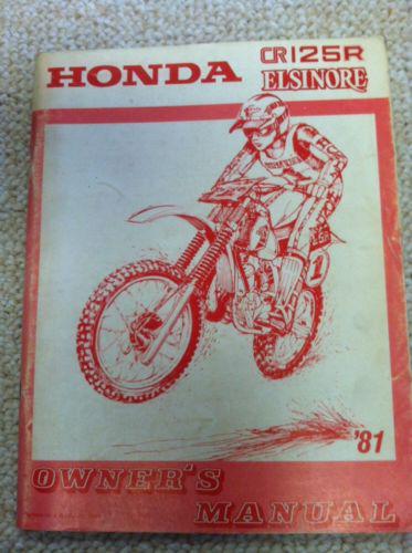 Honda 1981 cr125 elsinore owners manual