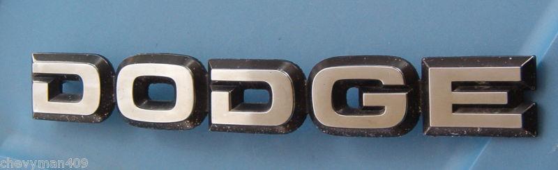Dodge truck van ram script emblem metal badge 90s mopar pickup 1500 2500 chrome