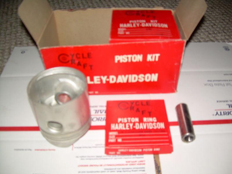 1969 harley sportster xlch piston set with matching new ring set. fits 54-69