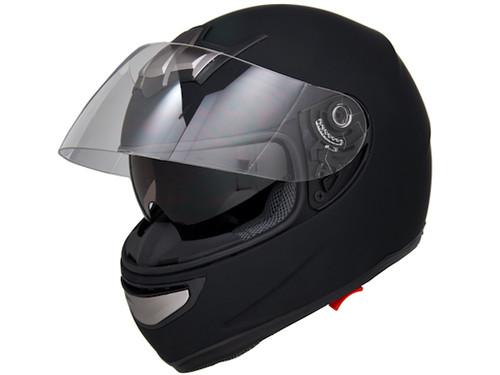 Dot approved motorcycle helmet full face w/ air pump system + dual sun visor - s