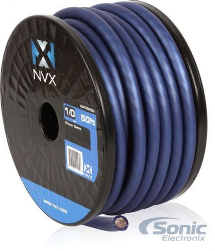 Nvx xw0bl50 50 ft. of blue envyflex 1/0-gauge power/ground wire cable