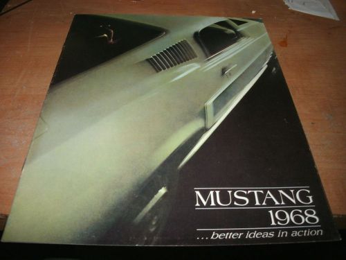 1968 ford mustang coupe convertible fastback gt dealership sales brochure new