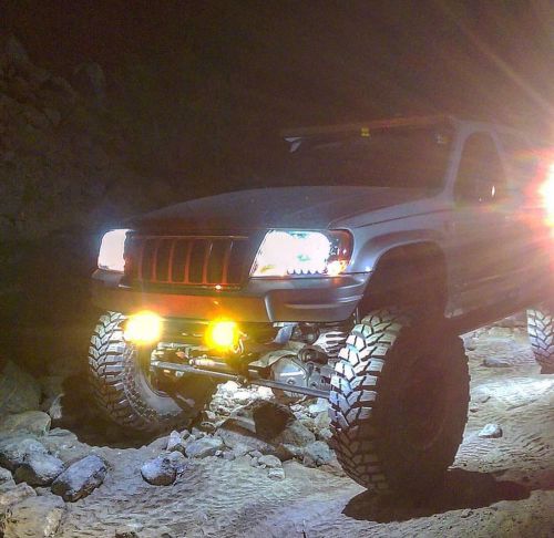 2 led jeep tube slider rock guard fender trail clearance lights xj cj tj yj jk