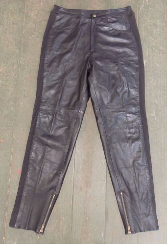 Easyriders black leather motorcycle pants womens xl (32)