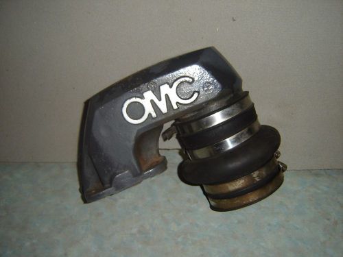 Omc cobra exhaust riser elbow 2.5  3.0l 4-cyl  gm  #  910380 w- hose &amp; clamps