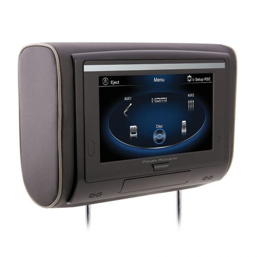 Power acoustik hdvd-94t 9&#034; universal touchscreen lcd headrest monitor/dvd player