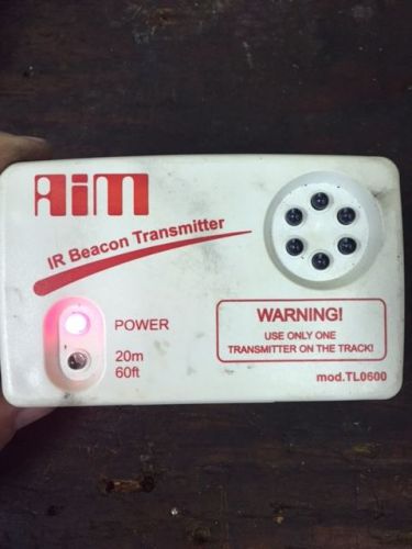 Aim beacon transmitter for recording lap times with micron data system used