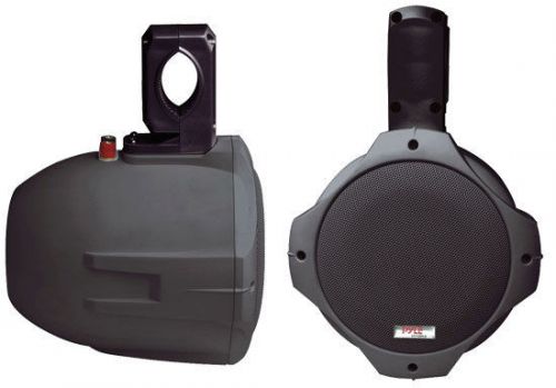Pair new pyle plmrb85 8&#039;&#039; 300 watt two-way black wake board speakers