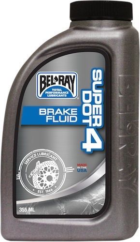 Bel-ray super dot 4 brake fluid 355 ml bottle 99480-b355w