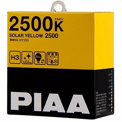 Piaa oem 2500k solar yellow 2500 h3 headlight fog light lump bulbs hy103 japan