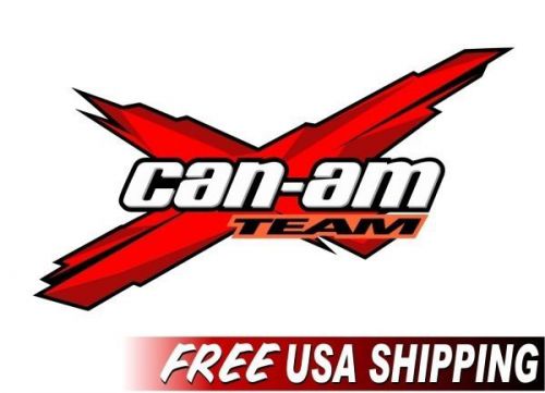 2 team can-am racing decals red graphics 3&#034;x5.5&#034; spyder rt st sm5 sm6 limited