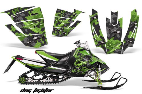 Amr racing sled wrap arctic cat snopro race snowmobile graphics kit 08-11 df grn