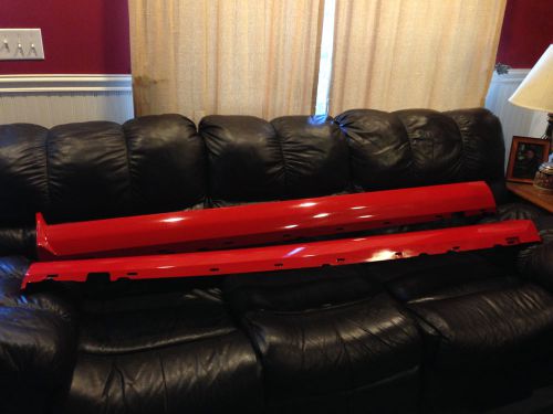 2007-2009 mustng gt500 torch red painted side skirts