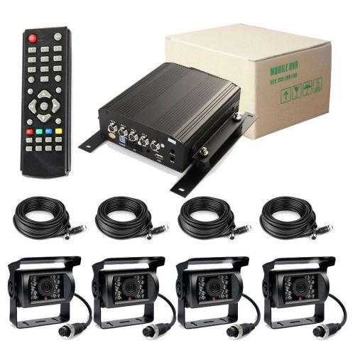 Hd 720p 4 channel car dvr and h.264 vehicle car video recorder dvr +  ahd camera