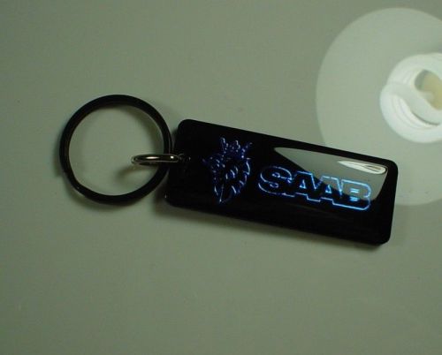 Saab key chain black / blue
