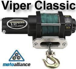 Viper classic 2500lb atv winch &amp; mount w/amsteel-blue rope for grizzly 660