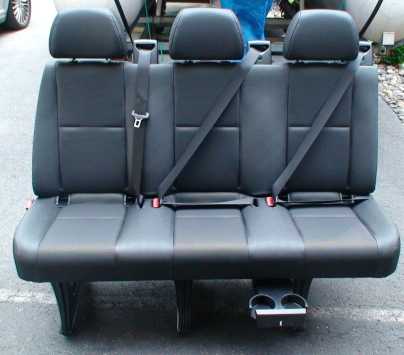 Leatherette mercedes-benz sprinter bench seat new 3 passenger seat dodge 