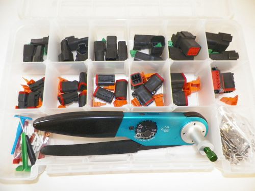 350pc black deutsch dt installer kit hdt-48-00 crimping tool for harley cat more