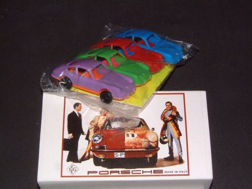 Porsche nos vintage plastic 1:87 scale set w/original &#034;elegante sportiva&#034; box!