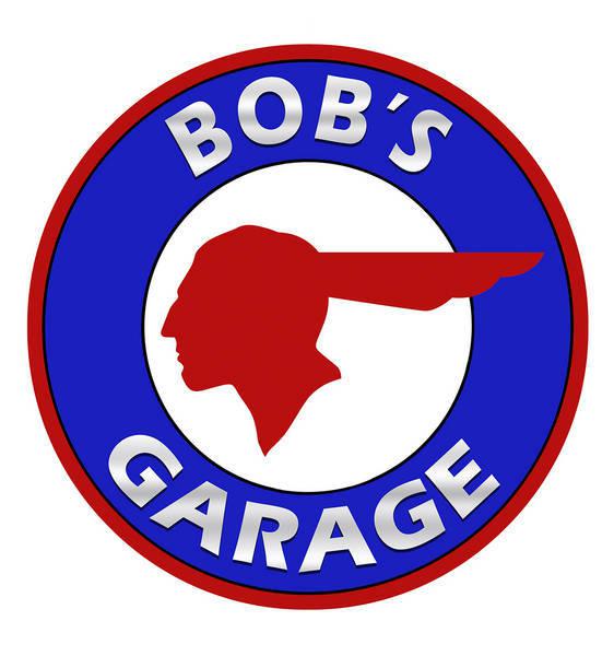 Bob's pontiac garage personalized round metal sign 12"