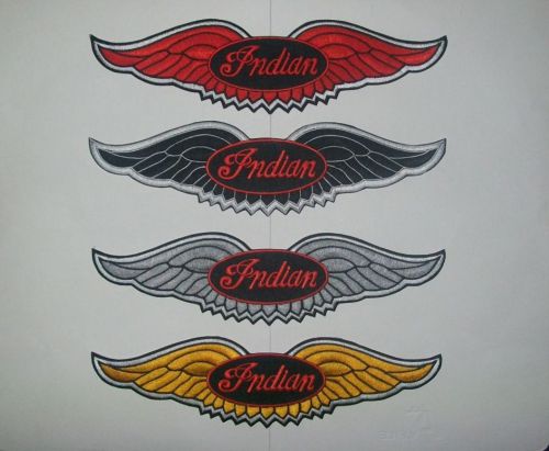 Indian motorcycle 11&#034; red wing patch.new.unique