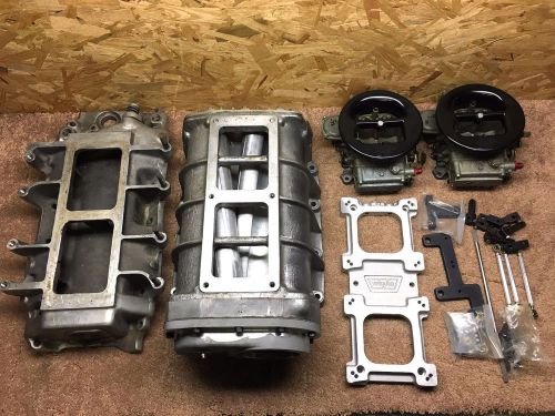 Littlefield blowers 671 supercharger bbc chevy weiand intake holley carburetors